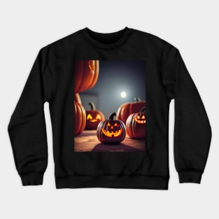 funny pumpkin head Crewneck Sweatshirt